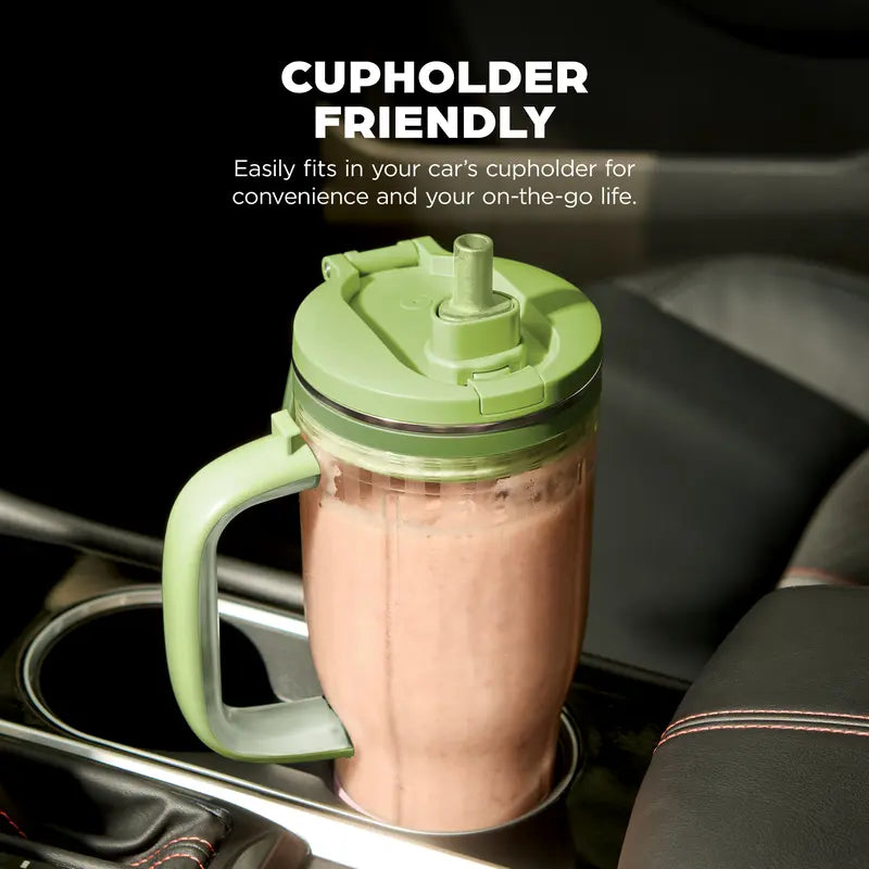 Portable Personal Blender with Travel Cup Powerful Smoothie Maker Leakproof Lid for Daily Use